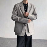 Fake Two-piece Shoulder-padded Suit Jacket