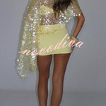 Solid Color Sleeveless Off-shoulder Tube Top and Fitted Stretch Mini Skirt Holiday Set