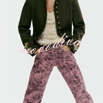 Napoleon Style Retro Rope Knot Decoration Stand Neck Long Sleeve Suit Jacket