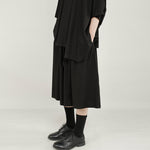 Casual Loose-fitting Wide-leg Cropped Trousers
