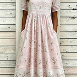 Women's floral short sleeved dress