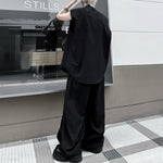 Stand Collar Sleeveless Shirt Casual Trousers Two-piece Suit