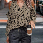 Zeagoo Floral Cold Shoulder Lantern Sleeve Blouse for Women Casual Boho Summer Vacation 2026 | Under $40