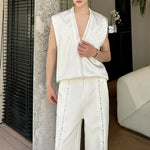 Gypsophila Brocade Rhinestone Sleeveless Shirt Vest