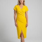 Elise Calloway | Wrap Midi Dress Navy For Women