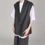 Casual Thin Sleeveless Suit Jacket Draped Loose Pants Two-piece Set
