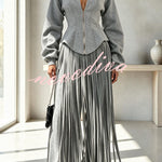 Aura Sculptural Corset-Style Zip-Up Sweatshirt