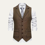 The Glendale Men’s Classic Tailored Tweed Waistcoat Gilet
