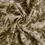 Stylish And Elegant Champagne-colored Velvet Printed Shirt