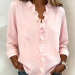 Anora | Ruffle V-neck Blouse