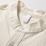 Vintage Stand Collar Loose Shirt