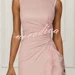 Aurelia Elegant Asymmetric Pleated Dress