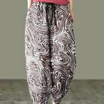 Beautiful Sunset Print Fall Linen Harem Pants-Limited Stock