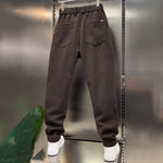 Slightly Tapered Loose Drape Elastic Waist Trousers