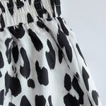 Modern And Stylish White T-shirt And Leopard Print Chiffon Pants Set