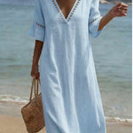 ELARA™ | Breezy Maxi Dress Flattering Comfort Seaside Style