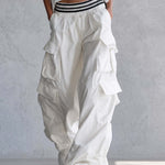 Exquisite Fashion Athletic Workwear Style White Cotton Sleeveless Top With A Mock Neck And  Pants Set