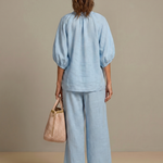 Natalia™ | Zip Front Blouson Top Wide Leg Set