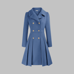Dami - Classy Double Button Long Sleeve Coat