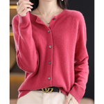 Mercy Cardigan for Women™ – Elegant Merino Wool & Soft Cardigan with Round Neck