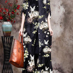 Comfy Italian Black Print Long Silk Dress Cardigan - Limited Stock