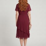 Eira | Short Sleeve Layered Hem Midi Dress