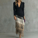 Elegant Dress with Fringes Élise by La Scintilla