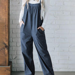 Women's Cozy Corduroy Loose Fit Overalls