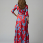 Celine | Cross Wrap Neck Midi Dress