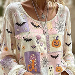 Spooky Season Velvet Long Sleeve Halloween Shirt