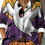 Fun Jack-O'-Lantern Face Orange Shirt