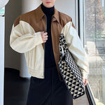 Retro Contrast Lapel Silhouette Jacket