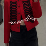 Aura Regal Military Corded Crop Jacket
