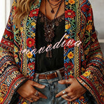 Essential Mosaic Velvet Open-Front Jacket
