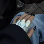 Fashionable Irregular Pleated Metal Ring