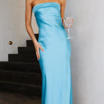 Ava Cromwell | Strapless Satin Maxi Dress For Women