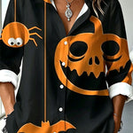 Fun Jack-O'-Lantern Face Orange Shirt