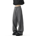 Straight Wide-leg Draped Trousers