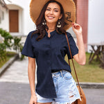 Short Sleeve Blouses Lightweight Loose Top - Zeagoo (Us Only)