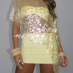 Solid Color Sleeveless Off-shoulder Tube Top and Fitted Stretch Mini Skirt Holiday Set