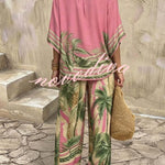 Paloma Resort Wear Palm Tree Printed Matching Set