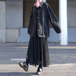 High Waist Lace Embroidered A-line Skirt