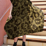 Simple Black Crane Prints Cotton Plus Size Summer Dress