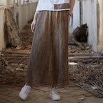 Tie-dyed Elastic Waist Wide-leg Pants