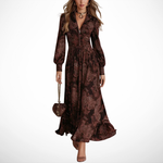 La Scintilla | Long dress with elegant vintage print