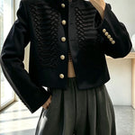 Aura Regal Military Corded Crop Jacket