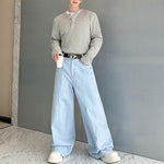 Cotton Half-open Collar Three-button Bottoming Shirt