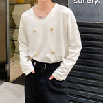 Shawl Vest White Long-sleeved T-shirt