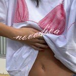 Fashionable Printed Loose Crew Neck Short Sleeve Casual T-Shirt