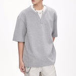 Fake Two Piece Heavyweight Loose T-shirt